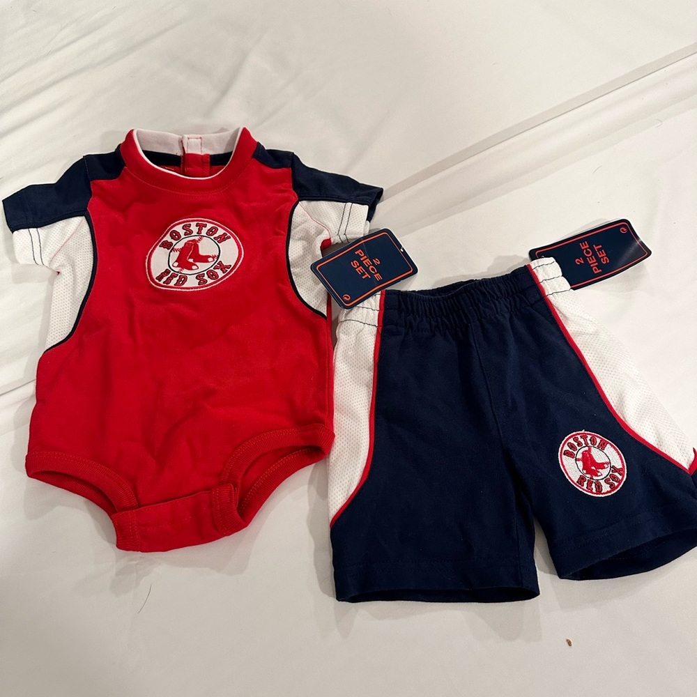 Red Sox baby two piece set, size 3-6 months